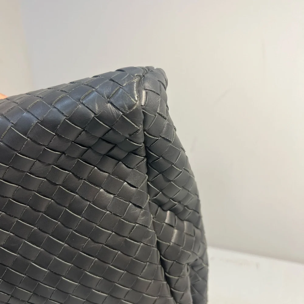 Bottega Veneta Briefcase Intrecciato Envelope Dark Gray leather business bag